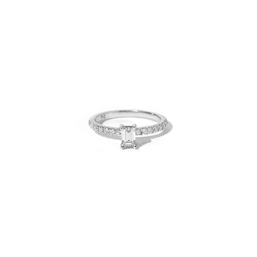 Anel Emerald Niz em Diamante Lab - 0,30ct