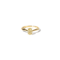 Anel Oval Fancy Yellow em Diamante Lab - 1,00ct