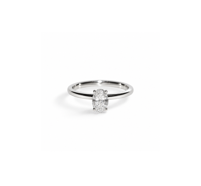 Anel Oval Soliz em Diamante Lab - 0,50ct