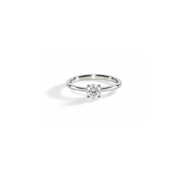 Anel Redondo Soliz em Diamante Lab - 0,70ct