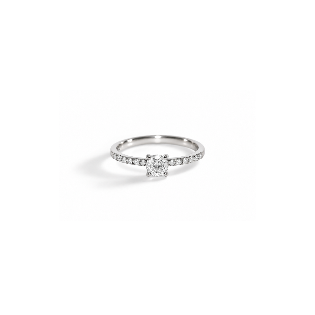 Anel Redondo Niz em Diamante Lab - 0,50ct