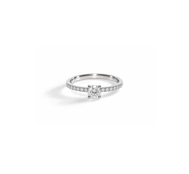 Anel Redondo Niz em Diamante Lab - 0,50ct