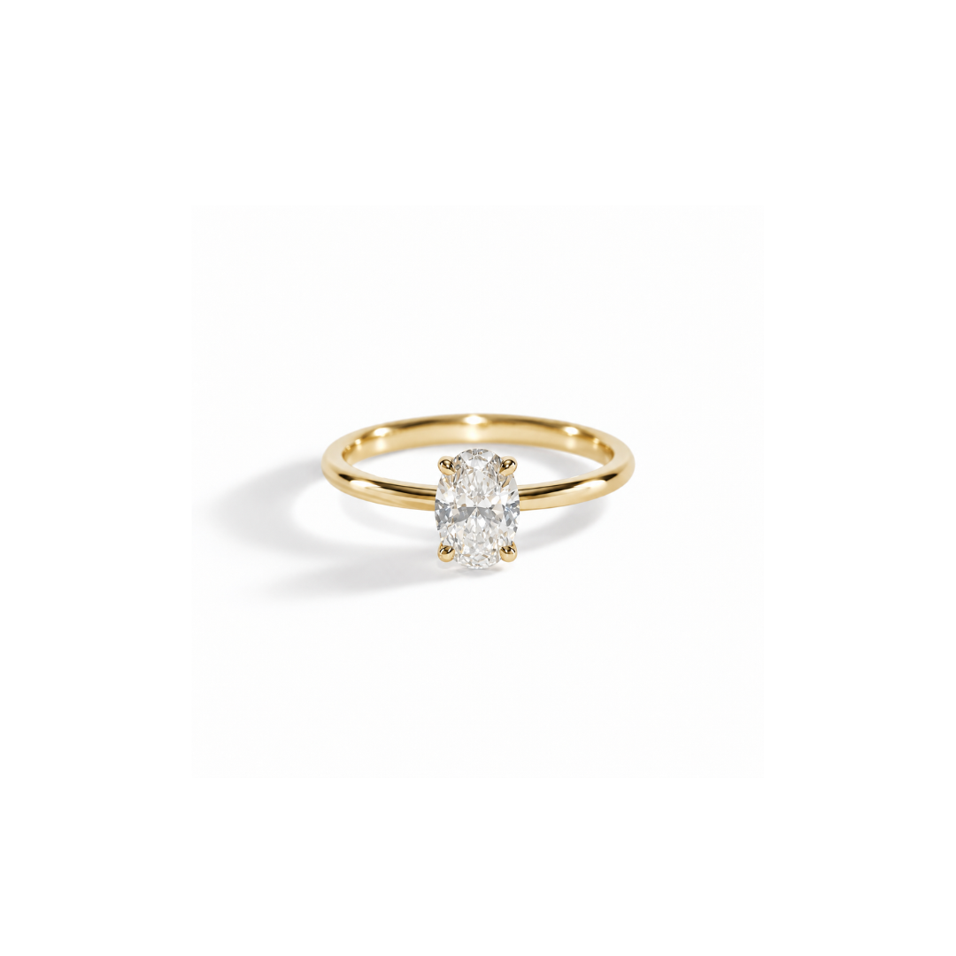 Anel Oval Soliz em Diamante Lab - 0,70ct