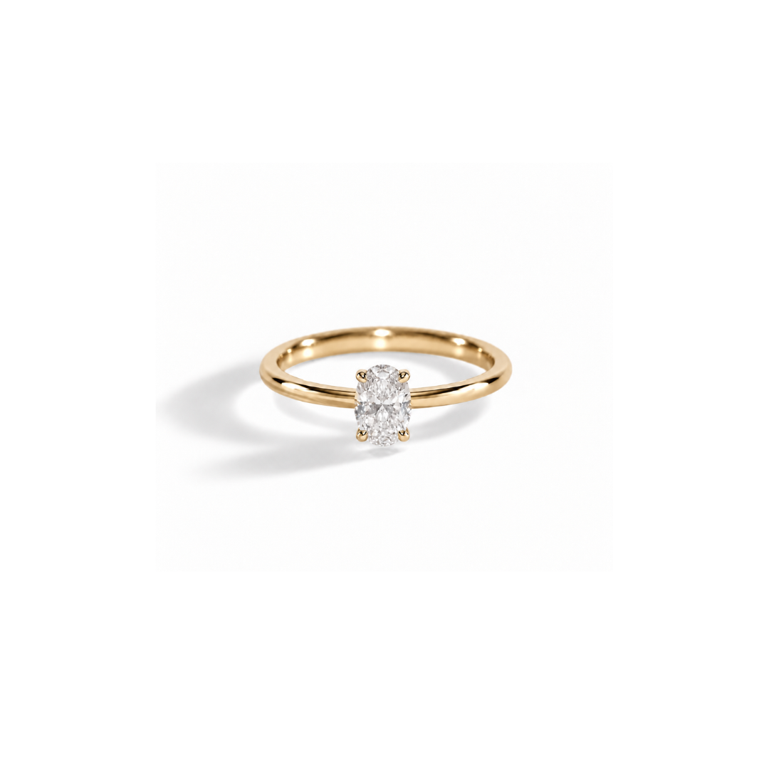 Anel Oval Soliz em Diamante Lab - 0,50ct