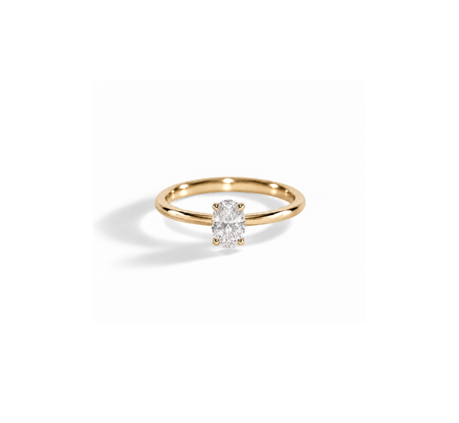 Anel Oval Soliz em Diamante Lab - 0,50ct