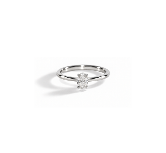 Anel Oval Soliz em Diamante Lab - 0,30ct