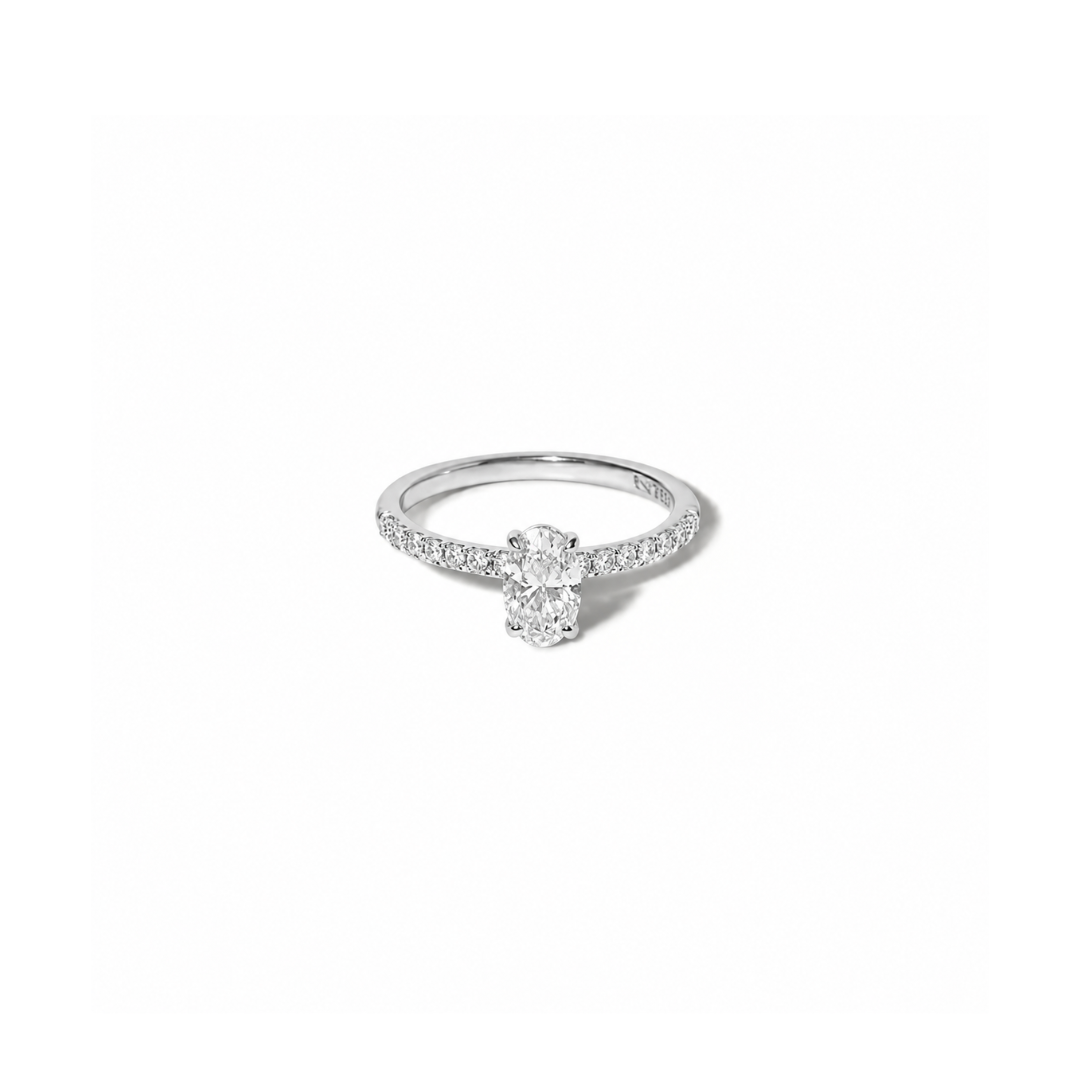 Anel Oval Niz em Diamante Lab - 0,50ct