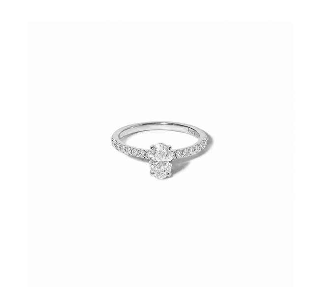 Anel Oval Niz em Diamante Lab - 0,50ct