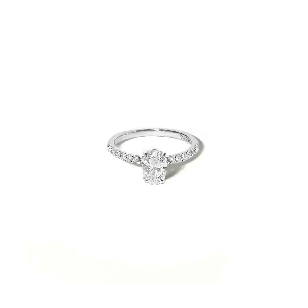 Anel Oval Niz em Diamante Lab - 0,70ct