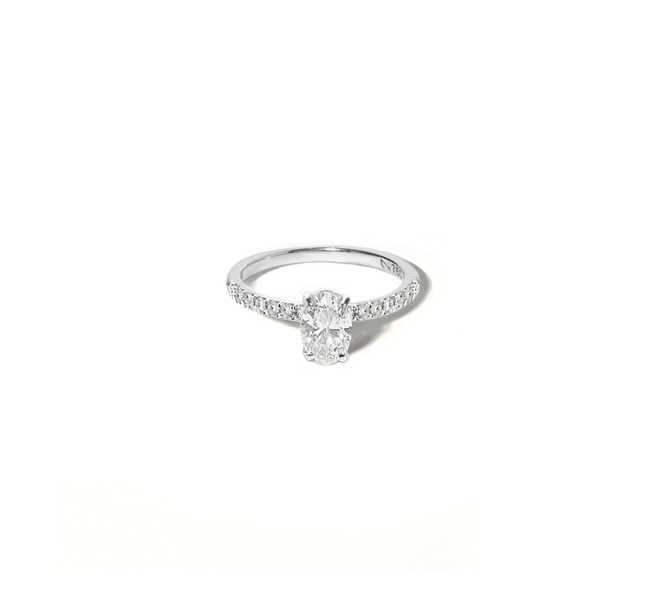 Anel Oval Niz em Diamante Lab - 0,70ct