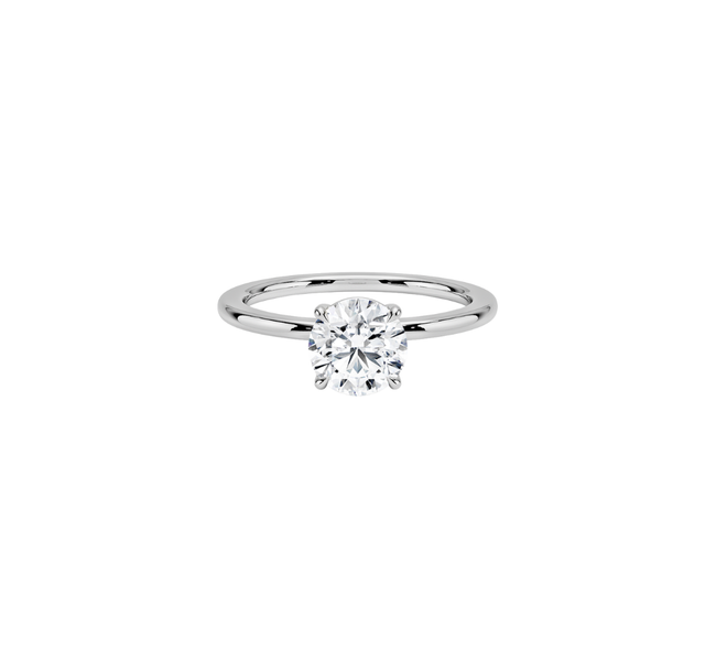 Anel Redondo Soliz em Diamante Lab - 0,70ct