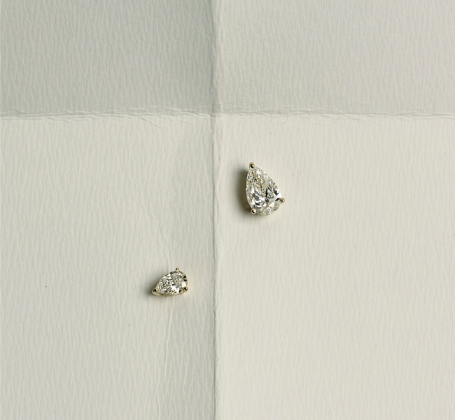 Brinco Solitário Gota em Diamante Lab - 2,00ct (total)