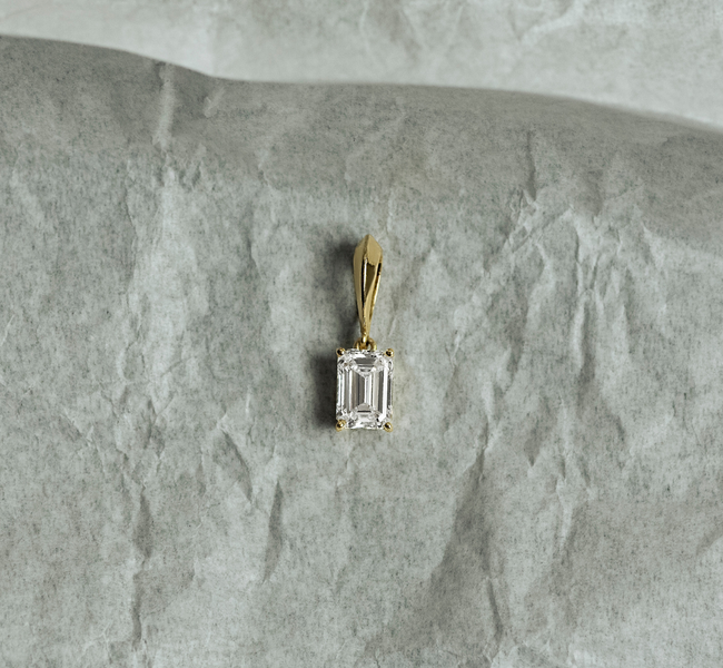 Pingente Marquise Emerald em Diamante Lab - 1ct