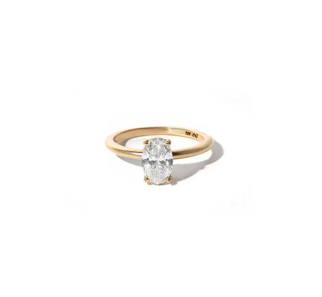 Anel Oval Soliz em Diamante Lab - 1,00ct