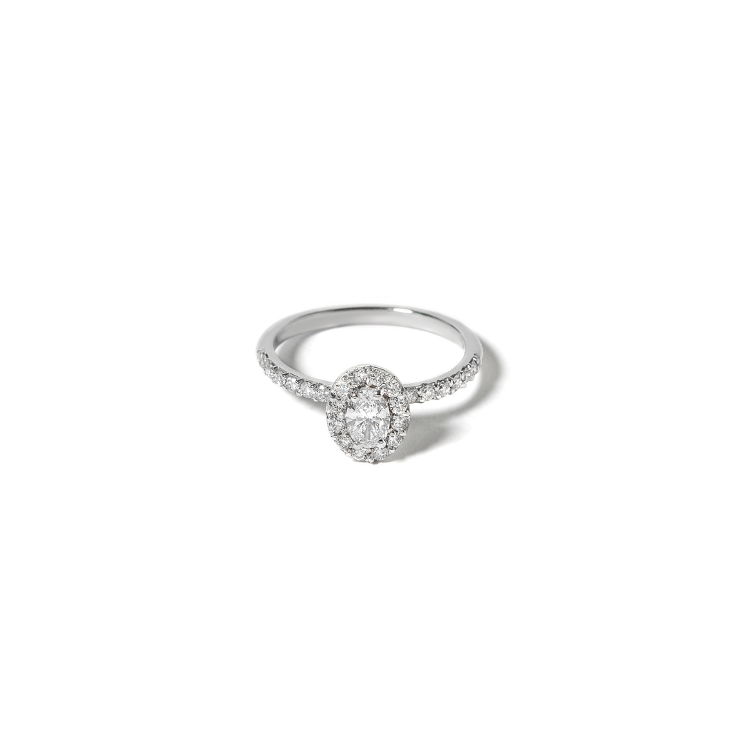 Anel Oval Liz em Diamante Lab - 0,50ct