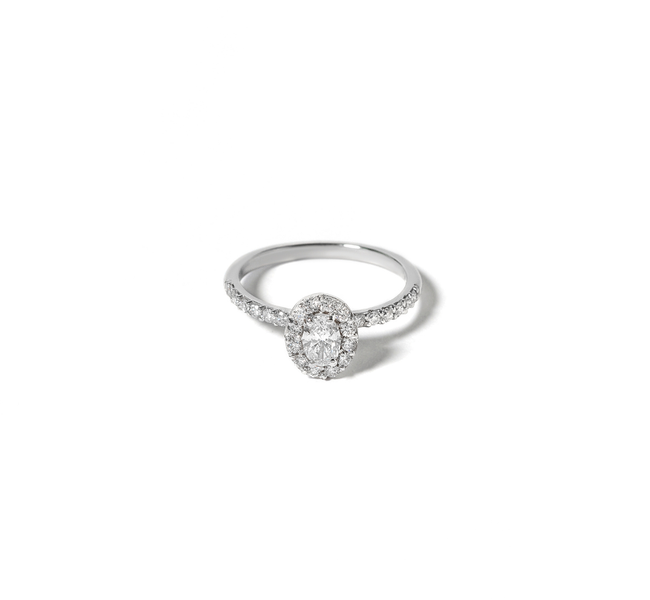 Anel Oval Liz em Diamante Lab - 0,50ct