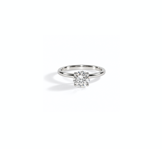 Anel Redondo Soliz em Diamante Lab - 1ct