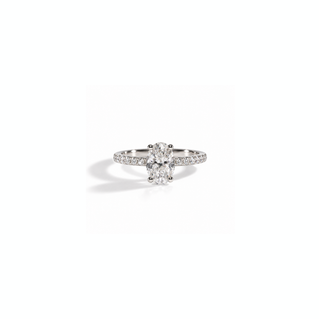 Anel Oval Niz em Diamante Lab - 1,5ct