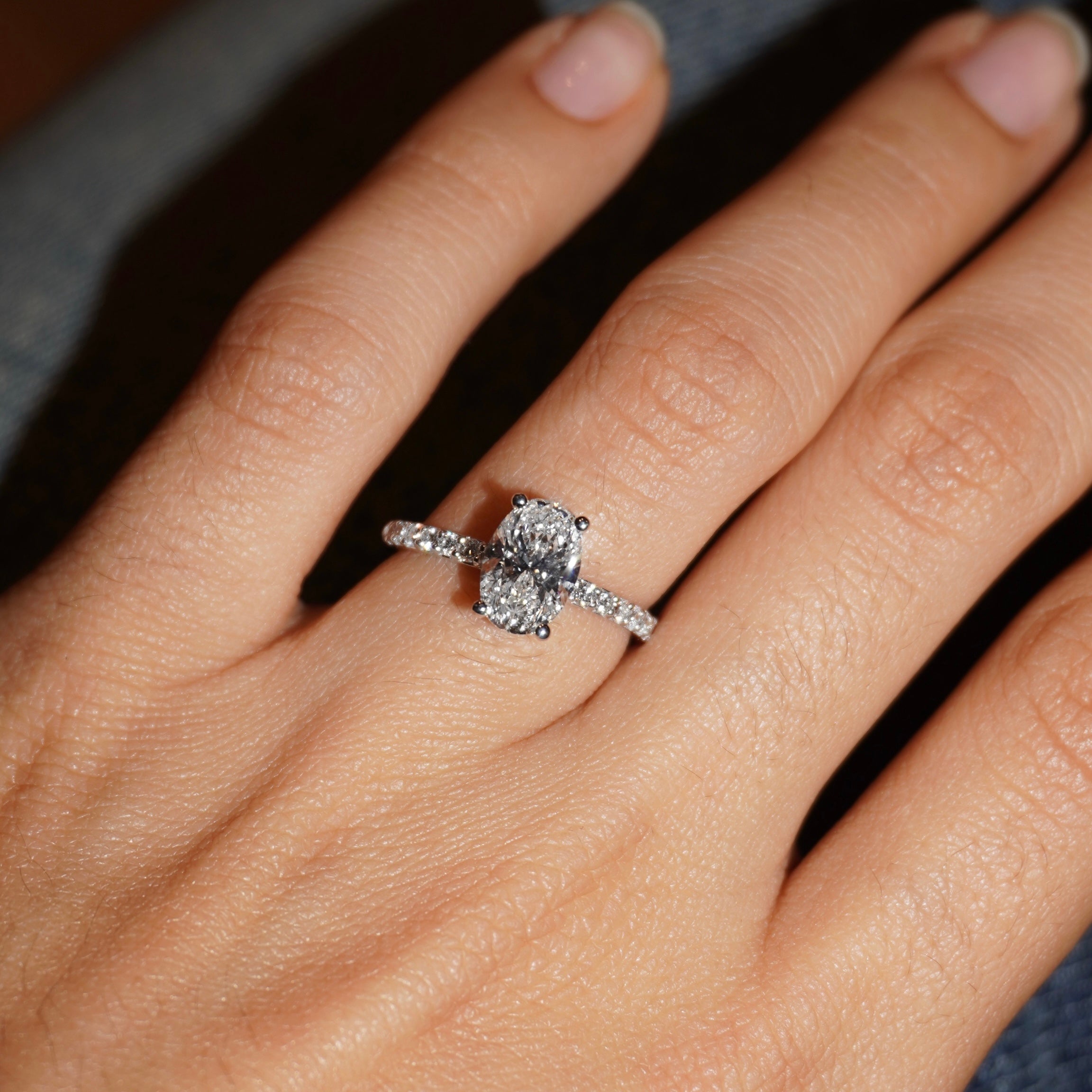 Anel Oval Niz em Diamante Lab - 1,5ct