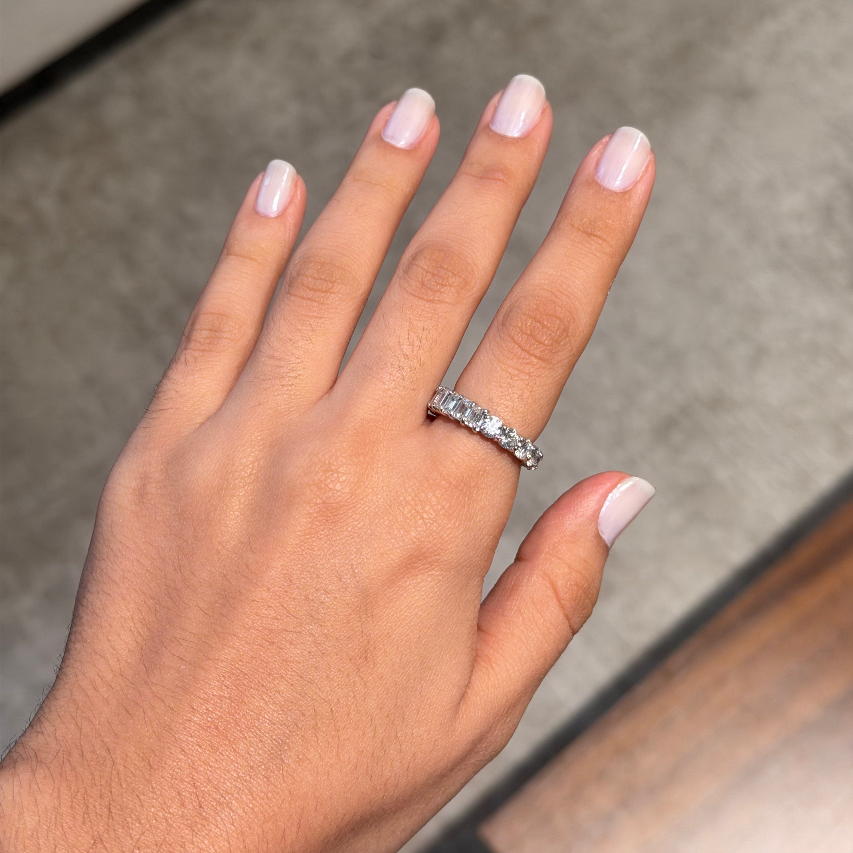 Aliança Half&Half em Diamante Lab 20pts cada