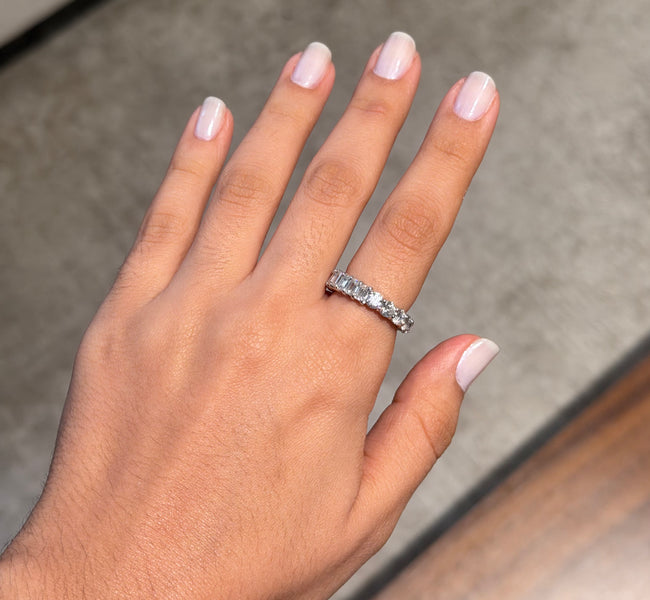 Aliança Half&Half em Diamante Lab 20pts cada