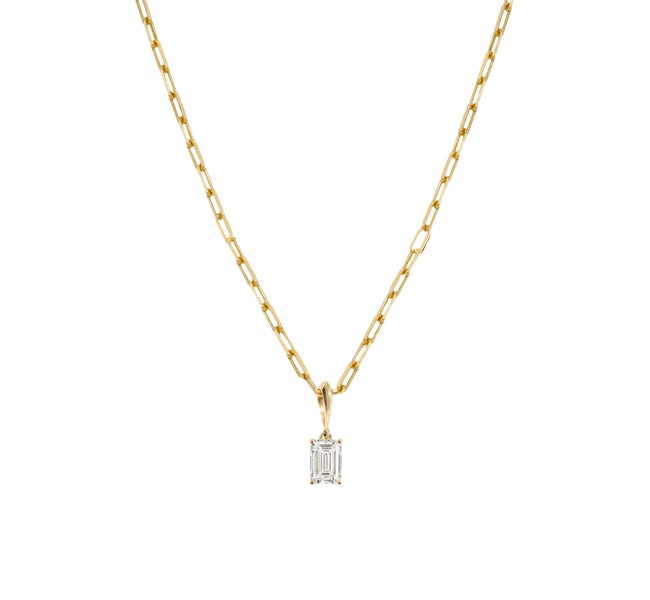 Colar e Pingente Marquise Emerald em Diamante Lab - 1ct