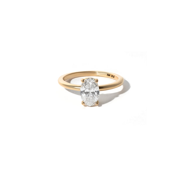 Anel Oval Soliz em Diamante Lab - 1,00ct