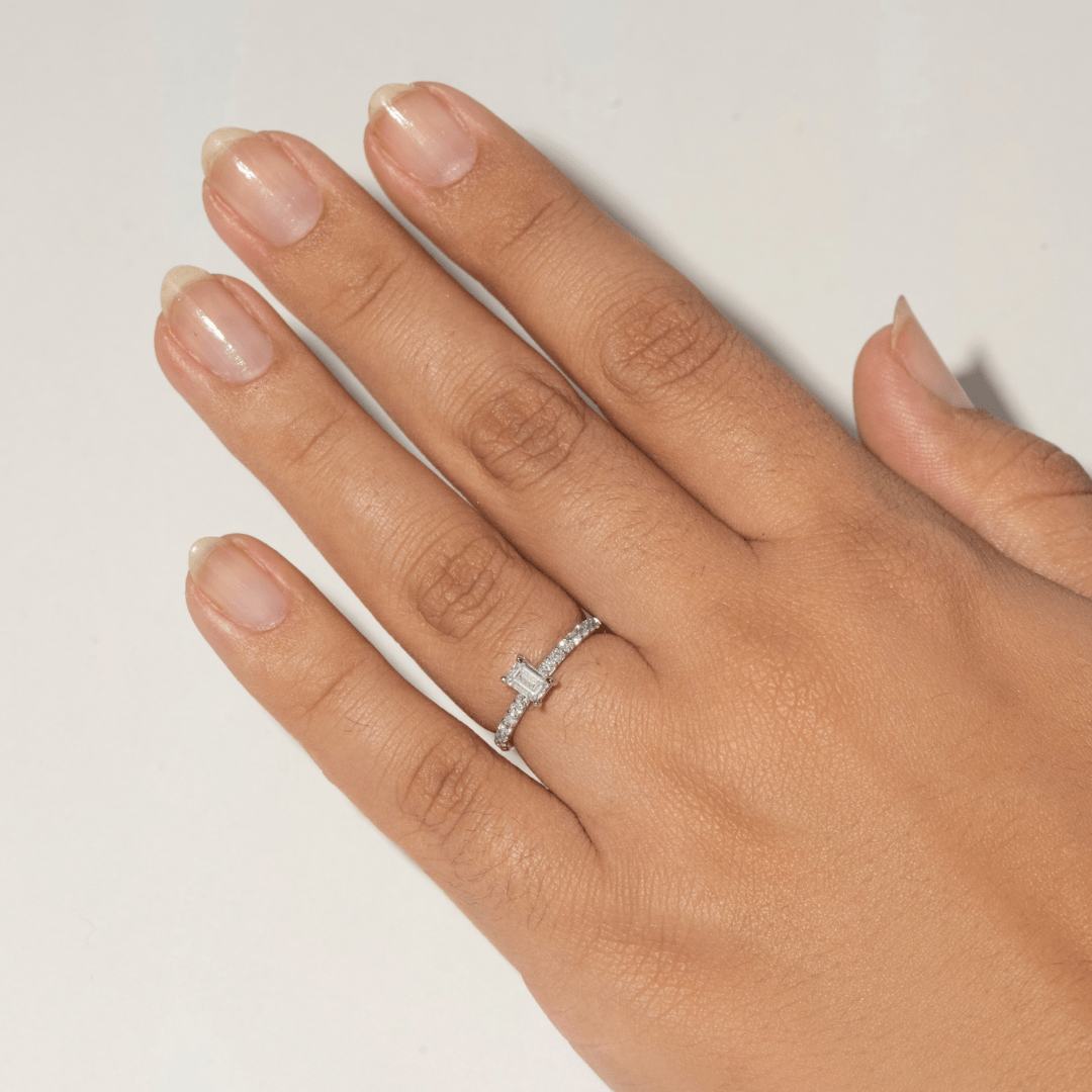 Anel Emerald Niz em Diamante Lab - 0,30ct - Niliz