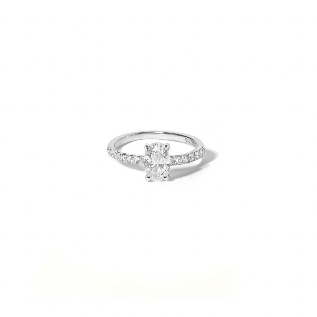 Anel Oval Niz em Diamante Lab - 0,50ct - Niliz