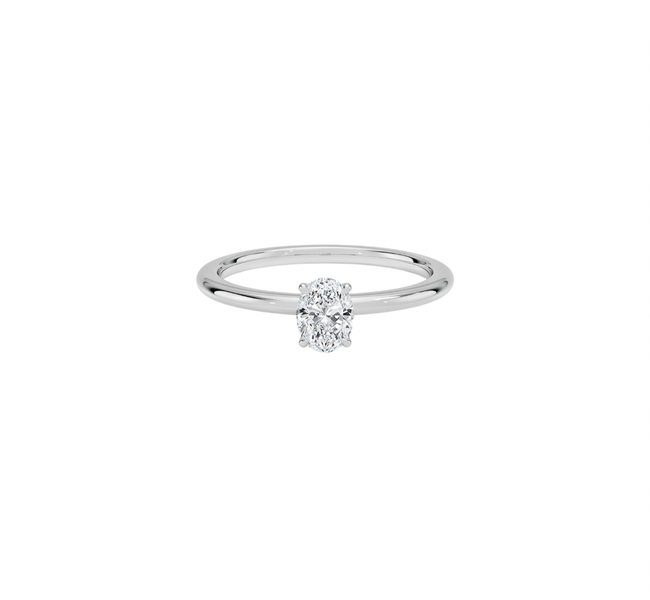 Anel Oval Soliz em Diamante Lab - 0,30ct - Niliz