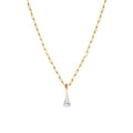 Colar e Pingente Marquise Gota em Diamante Lab - 1ct